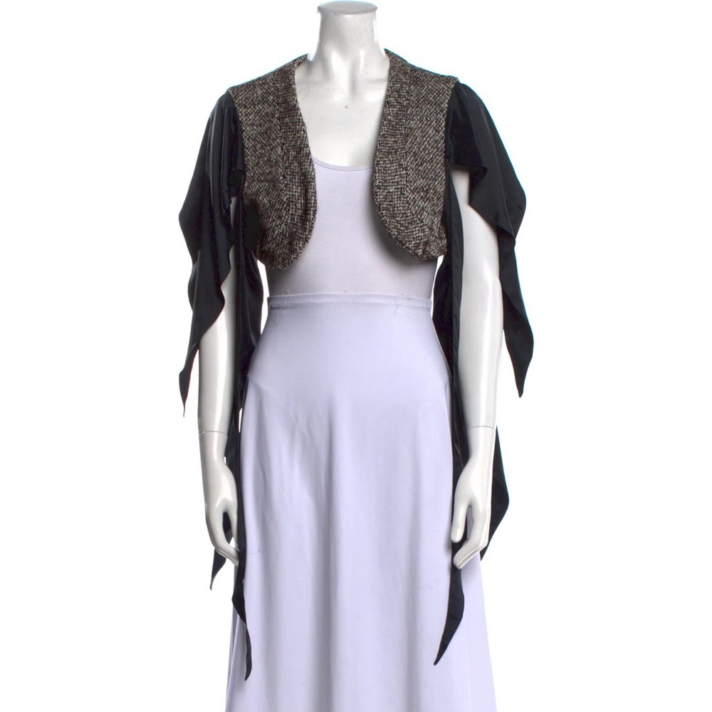 Vivienne Westwood Anglomania Vintage Tweed Vest With Flowing Shoulder Details